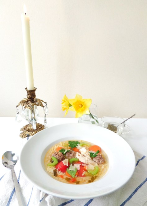 Her Candle Holder, Favorite Tea and Chicken Soup